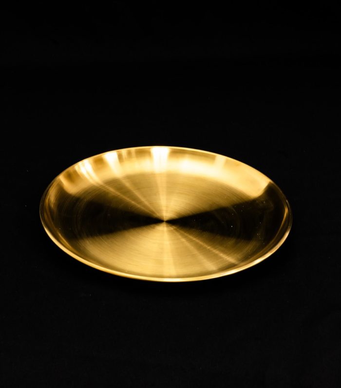 Teller metall gold 23 cm