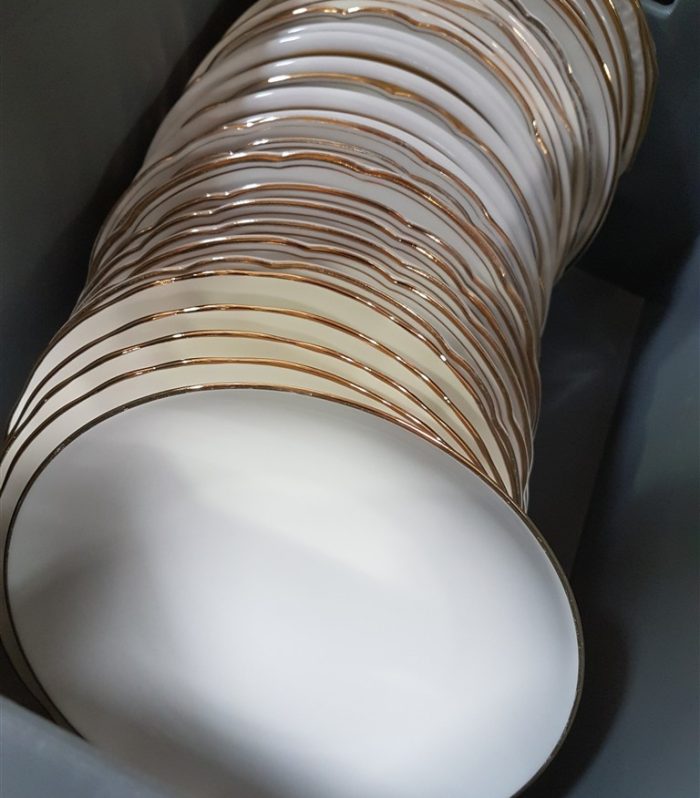 Dessertteller mit Goldrand "Vintage"