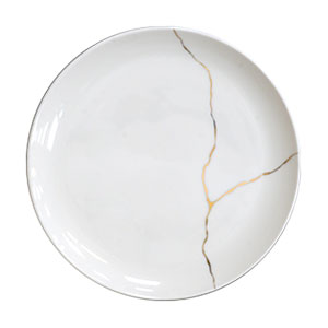 Teller flach 27 cm "Pearl Kintsugi"