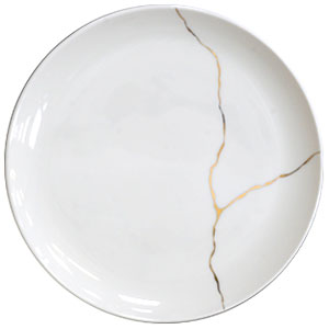 Teller flach 31 cm "Pearl Kintsugi"