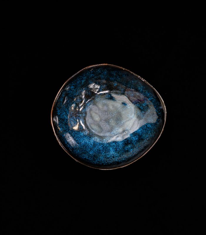 Salatschale flach 19,5 cm "a la maison dunkelblau"