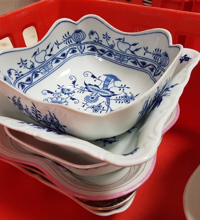 Schale eckig tief groß "Vintage"