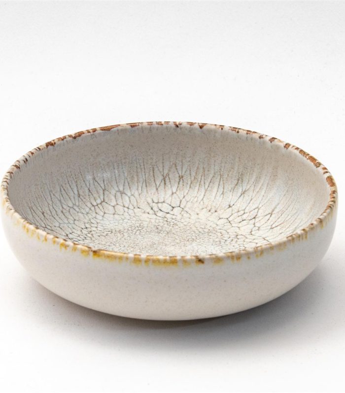 Schale tief 16 cm speckle chalk "Mesa"