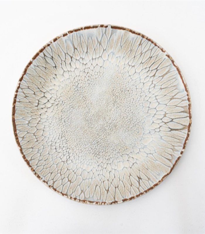 Speiseteller 27 cm speckle chalk "Mesa"