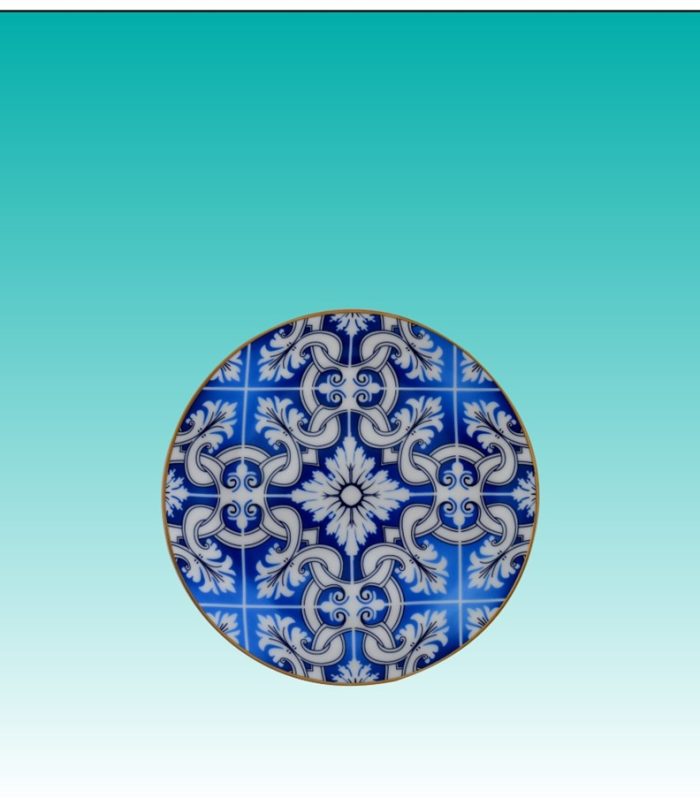 Teller flach 16 cm "Blue Ornament"