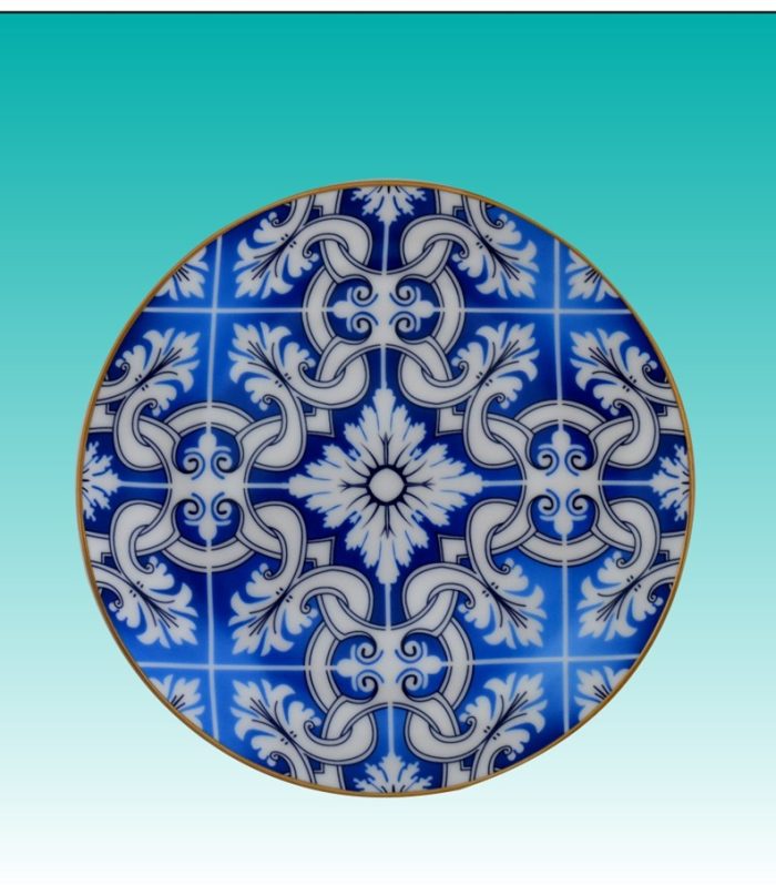 Teller flach 21 cm "Blue Ornament"