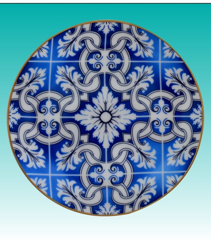 Teller flach 27 cm "Blue Ornament"