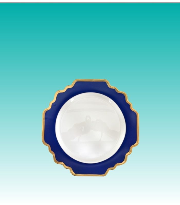 Teller flach 16cm "Sunflower dunkelblau"