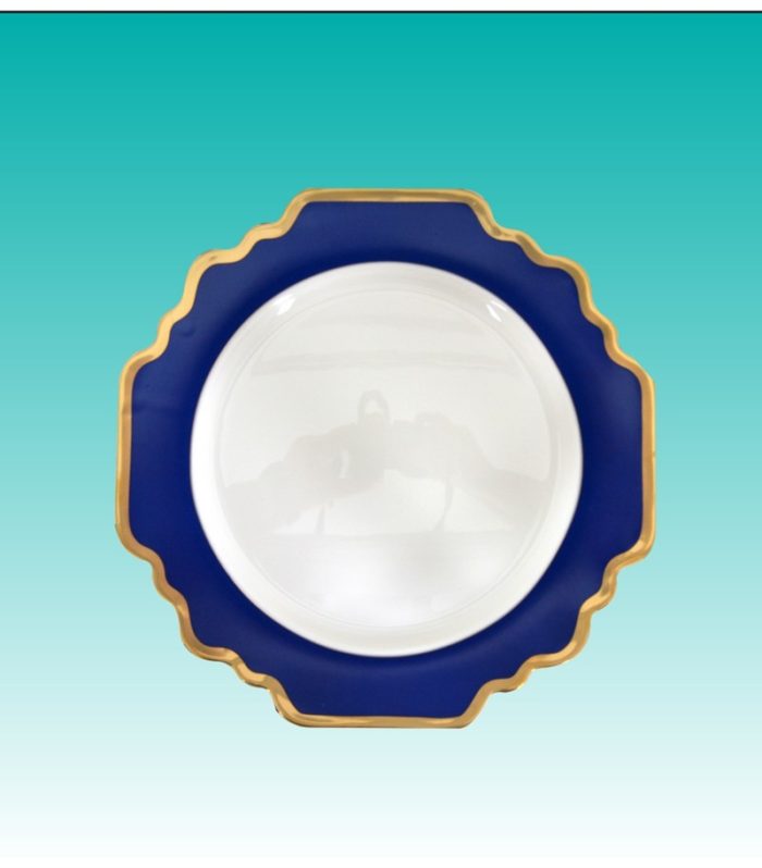 Teller flach 21cm "Sunflower dunkelblau"