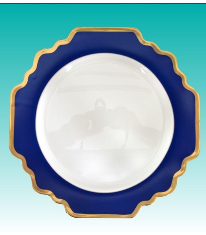 Teller flach 27cm "Sunflower dunkelblau"