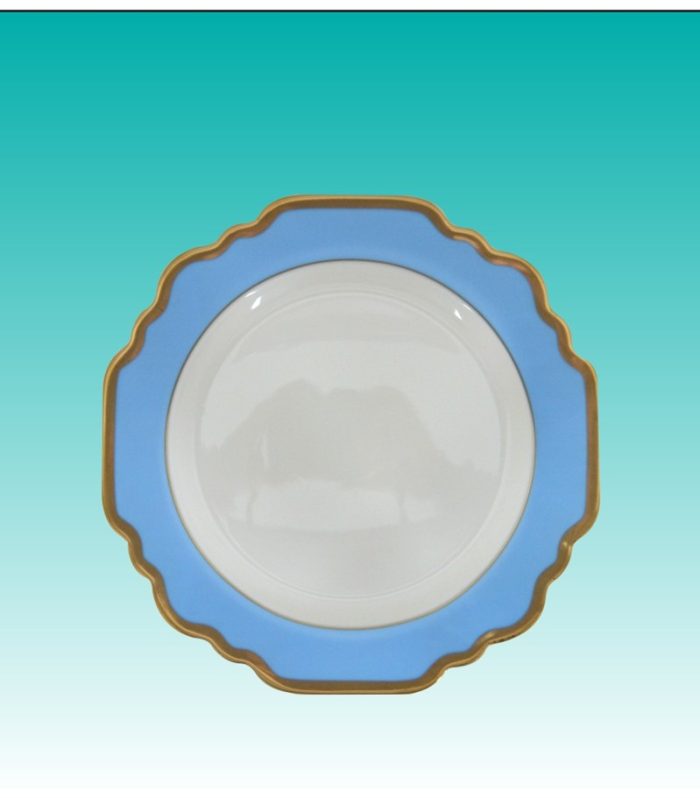 Teller flach 21cm "Sunflower hellblau"