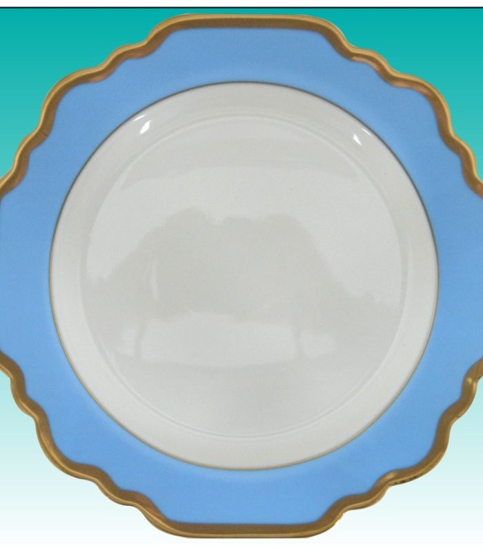 Teller flach 32cm "Sunflower hellblau"