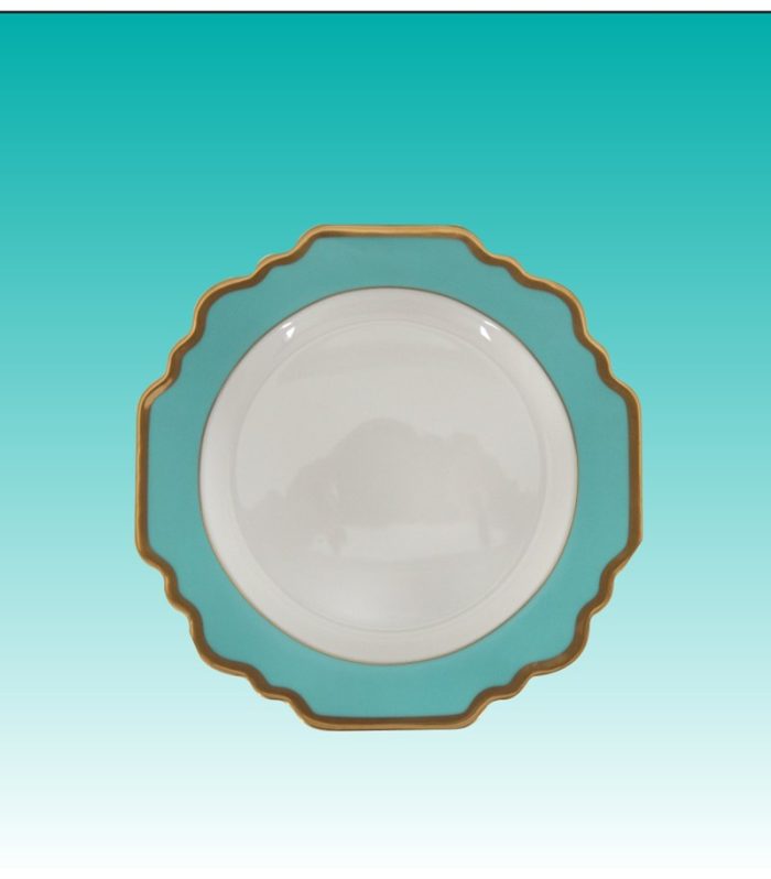 Teller flach 21cm "Sunflower türkis"