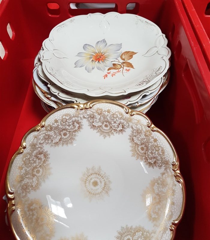 Teller leicht tief rund groß "Vintage"