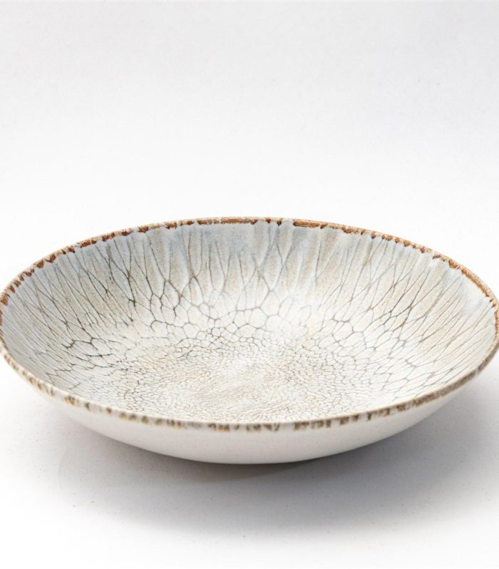 Teller tief 22 cm speckle chalk "Mesa"