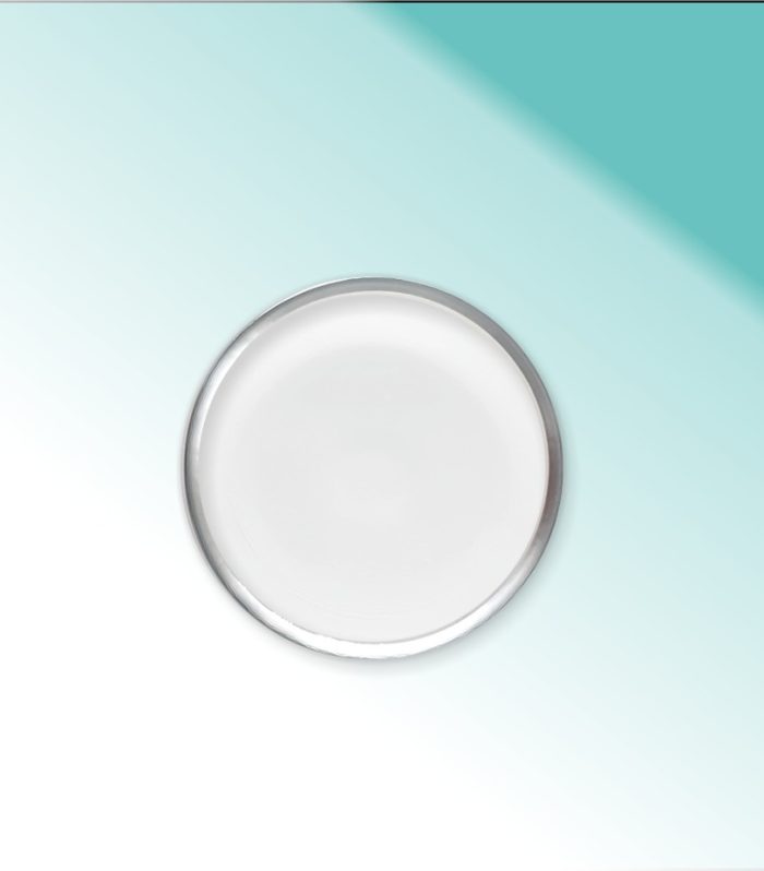 Brotteller Glas 13 cm "Atlas silber"