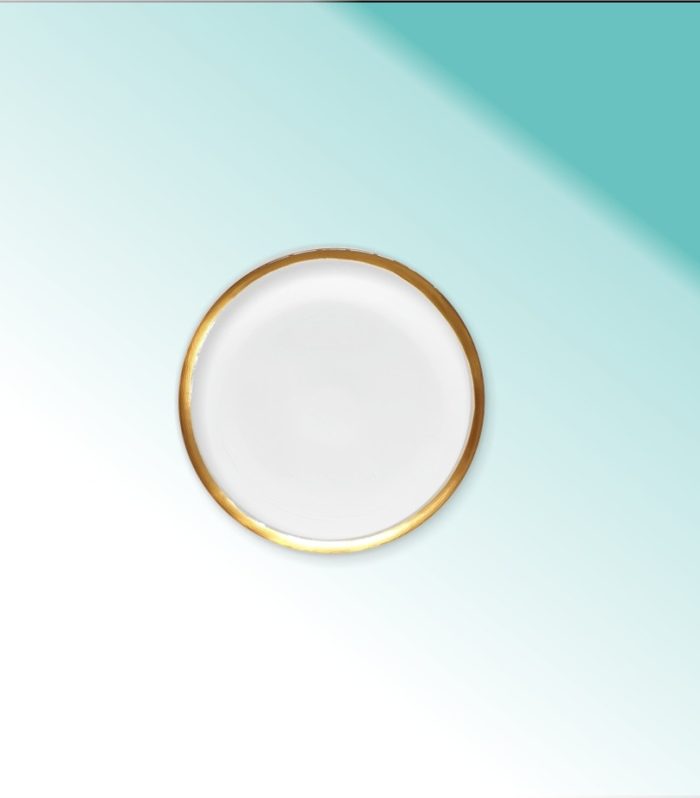 Brotteller Glas 13 cm "Atlas gold"