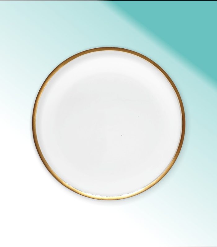 Dessertteller Glas 21cm  "Atlas gold"