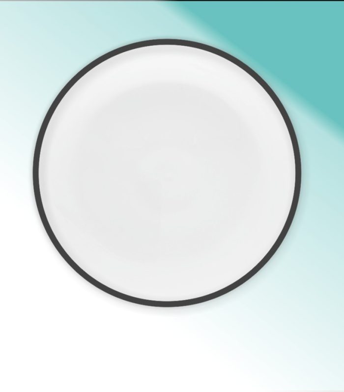 Speiseteller Glas 28 cm "Atlas schwarz"