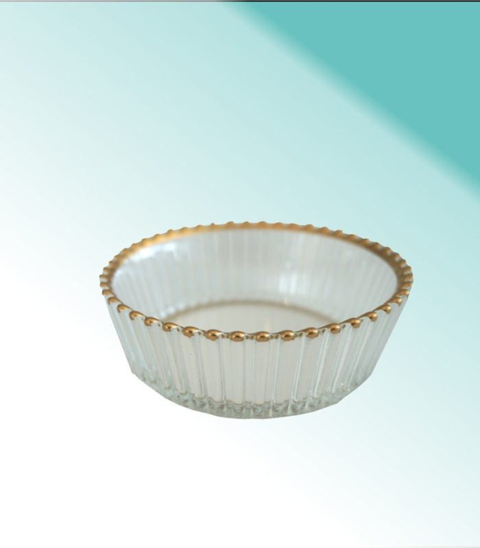 Schälchen mit gezacktem Rand 10 cm "Atlas gold"