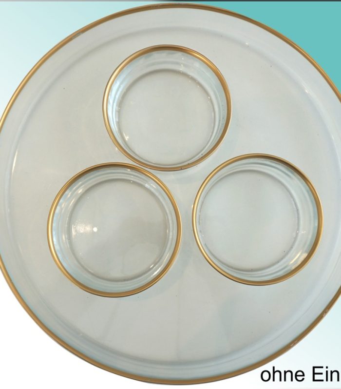 Tablett mit Goldrand 33 x 3,5 cm "Atlas gold"