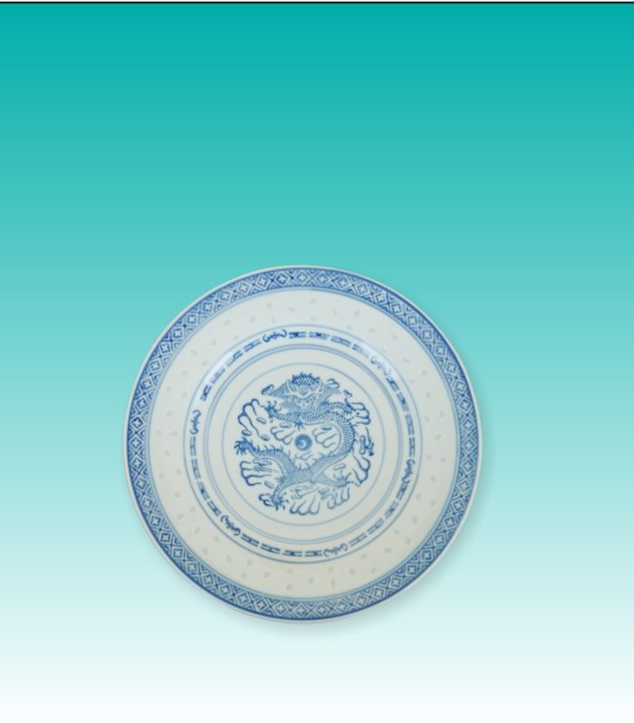 Chinateller 15 cm blau/ weiß