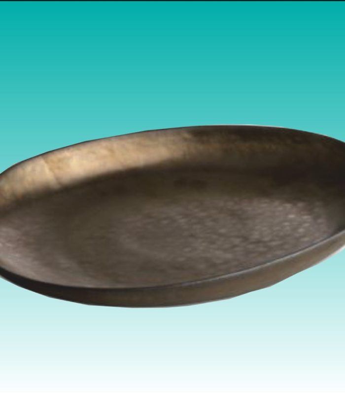 Teller flach oval 27 x 20 cm"Claro gold/graphite"