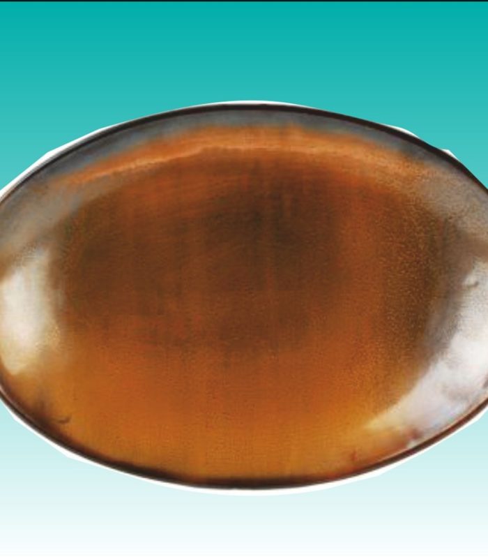 Teller flach oval 33 x 22 cm "Escura dark brown"