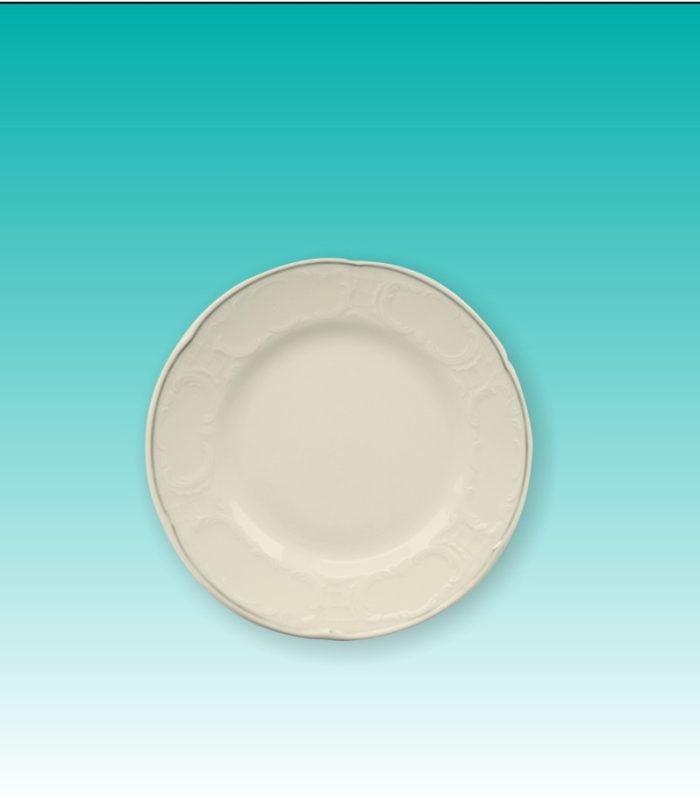 Brotteller 16,5 cm creme mit Goldrand "Salzburg"