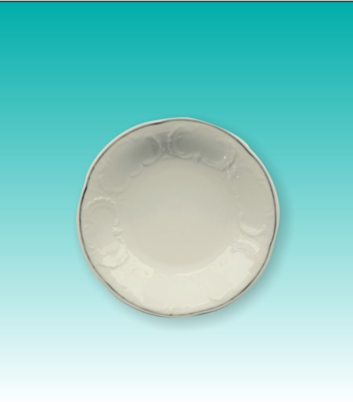 Schale flach 14 cm creme mit Goldrand "Salzburg"