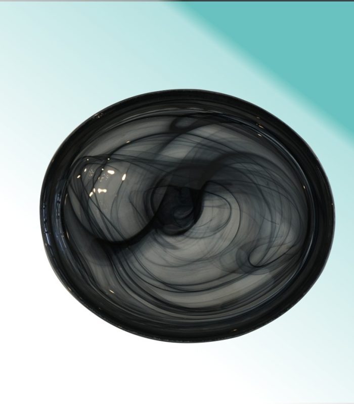 Platte oval 21 x 16,5 x 3,5 cm "Smoke black"