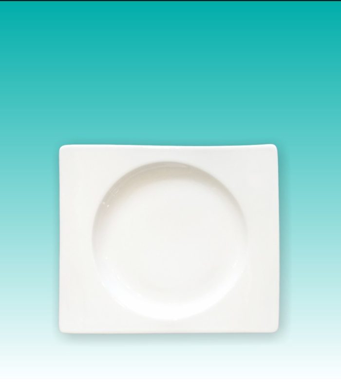 Teller flach 25cm  x 22cm "Wave"