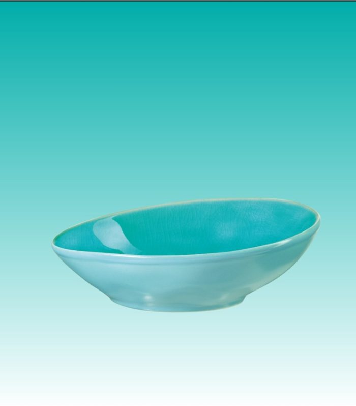 Salatschale flach 19,5 cm "a la maison türkis"